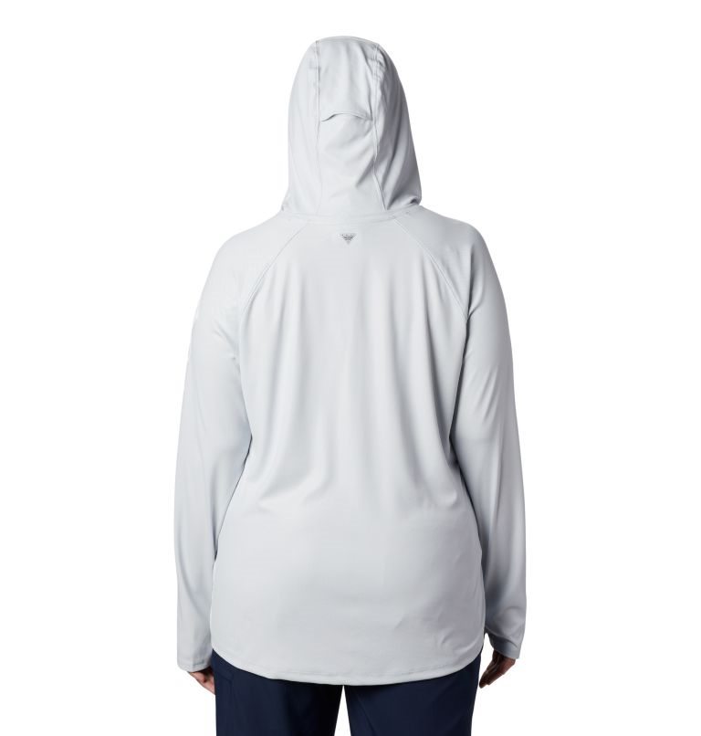 Women's Columbia PFG Tidal Deflector Hoodie Light Grey | Plus Size CA-P5A46